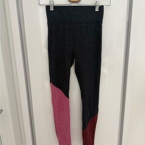 We Over Me Stylish Leggings - Black and Pink and Burgundy